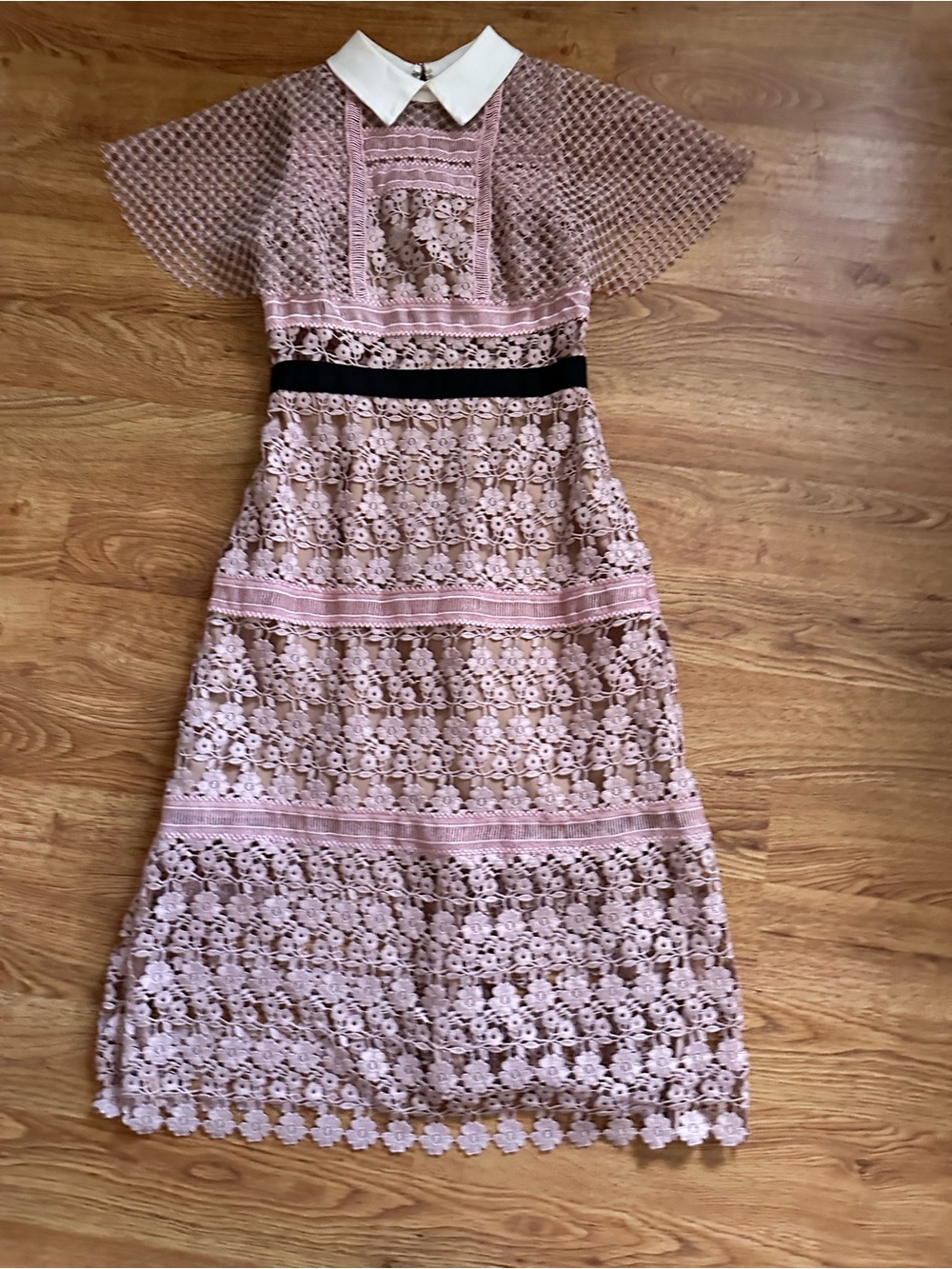 Self-Portrait Pink Midi Dress US 2
